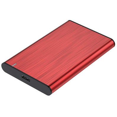 Caja Externa 2.5'' USB 3.1 SATA Aisens Aluminio Negro ASE-2525RED