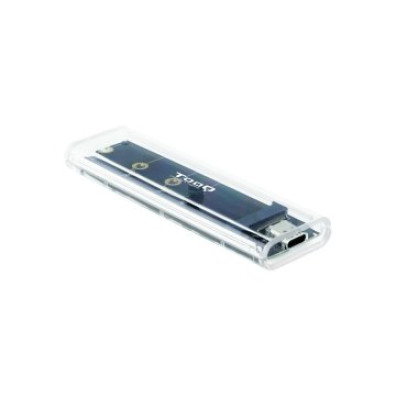 CAJA EXTERNA M.2 USB-C TOOQ TQE-2200 TRANSPARENTE RGB - USB 3.1 GEN2 USB-C PARA M.2 NGFF/NVMe