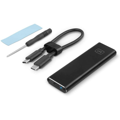 Caja Externa SSD M.2 1Life USB-C Negra