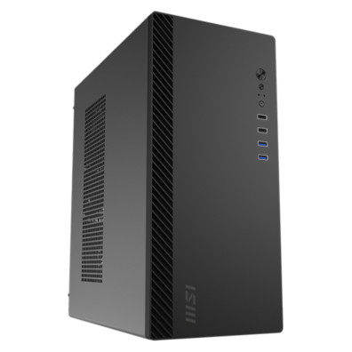 Msi Pro Shield M100p Micro-atx Caja Mid Tower Para Pc De Oficina Con Ventilador De 80mm Preinstalad