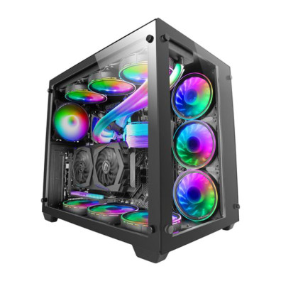 CAJA MARS GAMING MCV3 BLACK XXL - E-ATX - PREMIUM CUSTOM - DOBLE VENTANA CRISTAL TEMPLADO