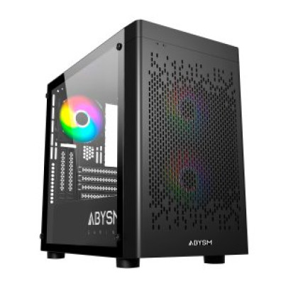 CAJA MICROATX GAMING ABYSM DANUBE INVA MX202 GPU 330mm 2x2.5 CRISTAL TEMPLADO