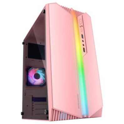 CAJA MARS GAMING MC-S1 MICROATX GAMING ROSA ARGB CON VENTILADOR TRASERO FRGB Y VENTANA LATERAL