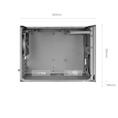 Caja MicroATX Mars Gaming MCXPS negra Mesh con cristal templado