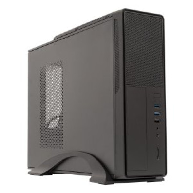 CAJA MICROATX SLIM UNYKA MATX UK2010 COLOR NEGRO | POSICIONAMIENTO HORIZONTAL O VERTICAL CON FUENTE