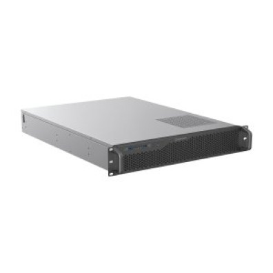 CAJA RACK 19" UNYKAch 2U SIN FUENTE NEGRO PLATA 8 BAHIAS INT