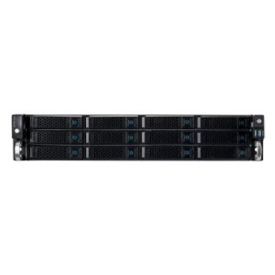 CAJA RACK 19" UNYKAch 2U - FUENTE 2U MINI REDUNDANTE PLATA NEGRO - 12 BAHIAS HOT SWAP - 2xUSB2.0