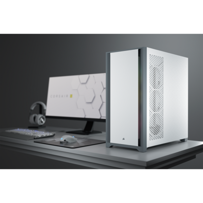 Caja Semitorre Corsair 5000D Tempered Glass White