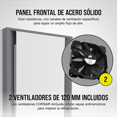 Caja Semitorre Corsair 5000D Tempered Glass White