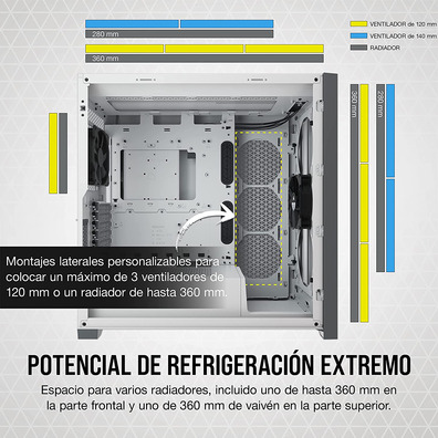 Caja Semitorre Corsair 5000D Tempered Glass White