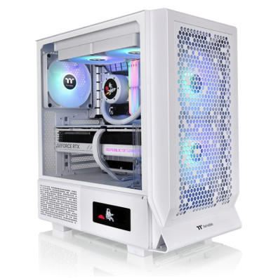 CAJA THERMALTAKE CERES 330 TG ARGB SNOW ATX 2XUSB 3.0 SIN FUENTE BLANCO