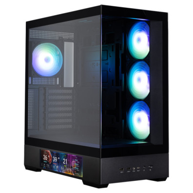 Caja Zalman P40 Ds Atx 4xvent 120mm Argb 2xusb 3.0 Negro Sin Fuente
