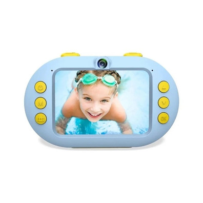 Cámara Digital Deportiva AgfaPhoto Realikids Cam Waterproof Azul