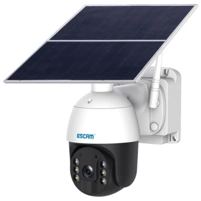 Cámara de seguridad IP Escam QF724 Solar 4G/LTE Blanco - 24 Horas de grabación