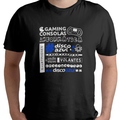 Camiseta Negra Discoazul L