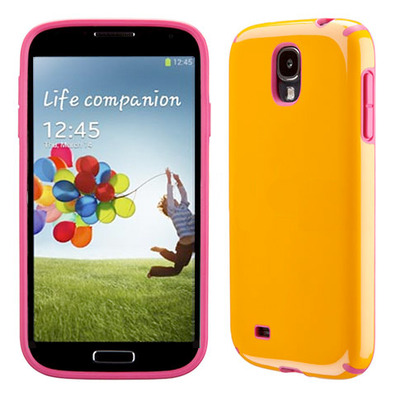 Funda CandyShell para Samsung Galaxy S4 Naranja-Magenta