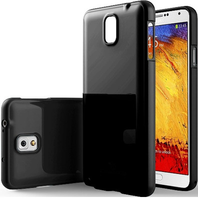Carcasa de goma para Samsung Galaxy Note 3 Negro