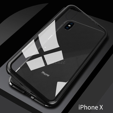Carcasa Magnética con Cristal Templado iPhone X/XS Negro