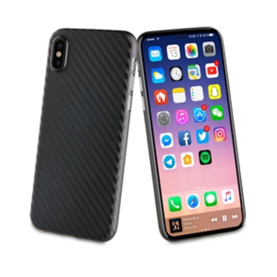 Carcasa negra fibra carbono "edición especial" iphone X muvit