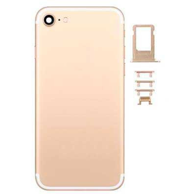 Carcasa Trasera iPhone 7 Oro + Botones Laterales + Bandeja SIM