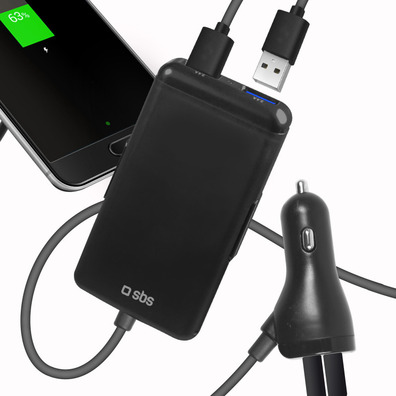 Cargador de Batería Coche 7000 mAh con 4 USB SBS