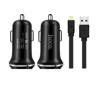 Cargador de Coche Z1 + Cable Lightning Hoco