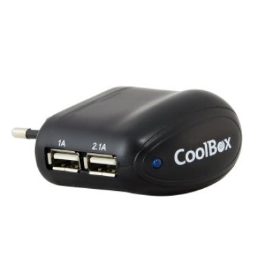 CARGADOR USB COOLBOX 2xUSB 2500mA - Modelo exacto para cargar dispositivos electrónicos eficientemente