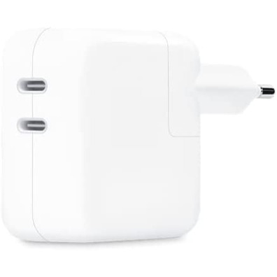 Cargador de Pared Doble Apple MNWP3AA/A 2xUSB-C 35W