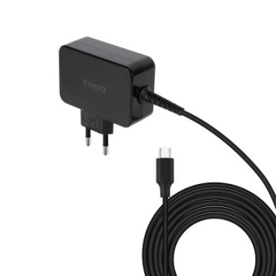 Cargador de Pared USB-C PD 65W Tooq Negro con Tecnología GAN