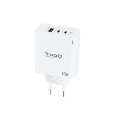 CARGADOR USB-C TOOQ 45W TQWC-GANQC2PD65WT 2xUSB-C PD 1xUSB-A QC BLANCO