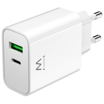 Cargador Ewent Ew1325 Usb-c/usb-a 30w Qc 3.0 Blanco