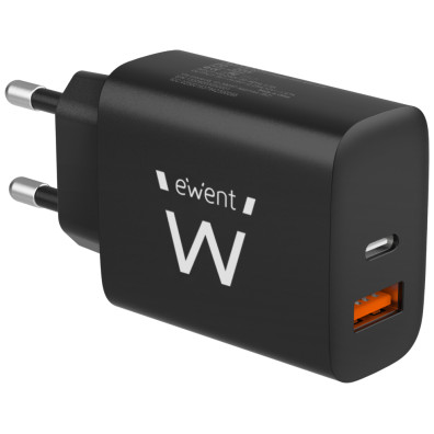 Cargador rápido USB-C y QC3.0 20W