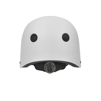 Casco Blanco Mate con Luz de Seguridad Zamelux