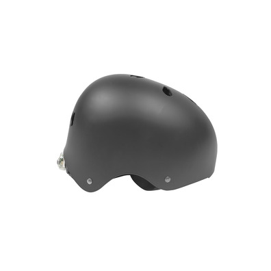 Casco Negro Mate con Luz de Seguridad Zamelux