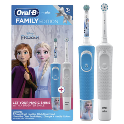 CEPILLO DENTAL ELÉCTRICO BRAUN ORAL-B KIDS FROZEN FAMILY EDITION - CEPILLO FROZEN Y VITALITY P INCLUIDOS