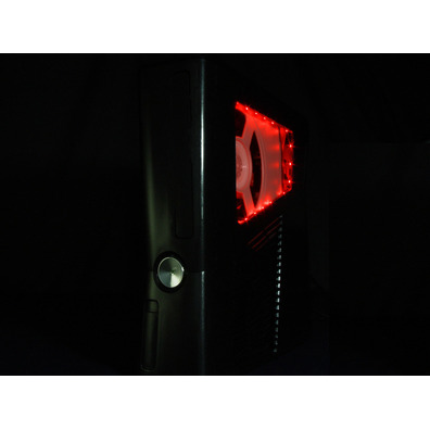 Black Knight Case with Red Led for Xbox 360 Slim
