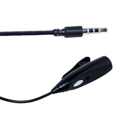 Adaptador de auriculares con micrófono (Negro) para iPhone 2G/3G