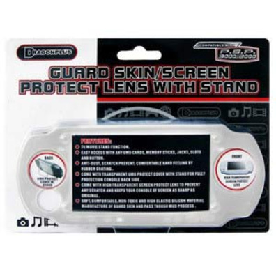 Guard Skin/Screen Protect Lens with Stand Blanco PSP Slim/3000