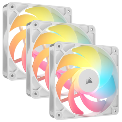 VENTILADOR CORSAIR AUXILIAR RS120R A-RGB 120MM WHITE TRIPLE PACK