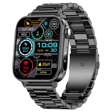 Smartwatch Colmi P80 con Correa de Acero Negro