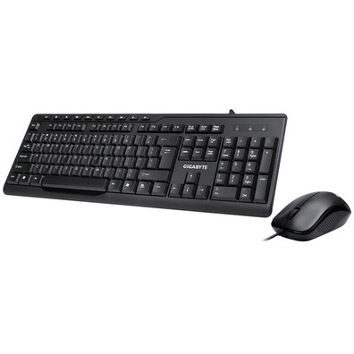 Combo teclado+ratón Gigabyte KM6300 Negro