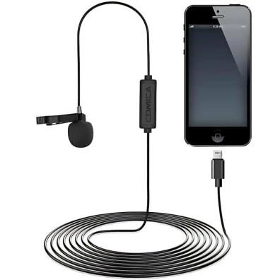 Micrófono Lavalier COMICA para Smartphone con Conector Lightning 4.5 m