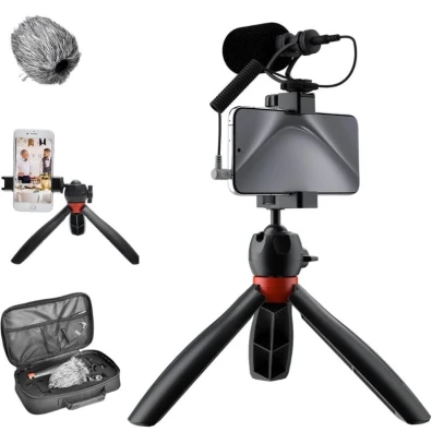 Tripode con Micrófono COMICA VM10-K2 PRO - Kit de video para smartphones