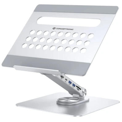 DOCKING USB-C CON SOPORTE CONCEPTRONIC, 1xHDMI 4K, 2xUSB-A 3.0, 1xUSB-C, 1xUSB-C PD 100W, 1xSD/SDMICRO