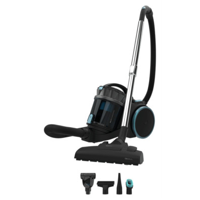 Aspirador de Trineo Cecotec Conga Rockstar Multicyclonic XL Animal Plus, 800W, 4 L, Sin Bolsa - Negr