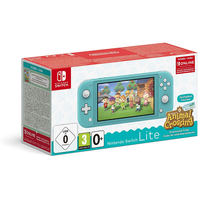 Consola Nintendo Switch Lite Turquesa + Animal Crossing New Horizons + 3 Meses Nintendo Online