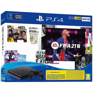 Consola Playstation 4 + FIFA 21 + Código Fifa Ultimate Team