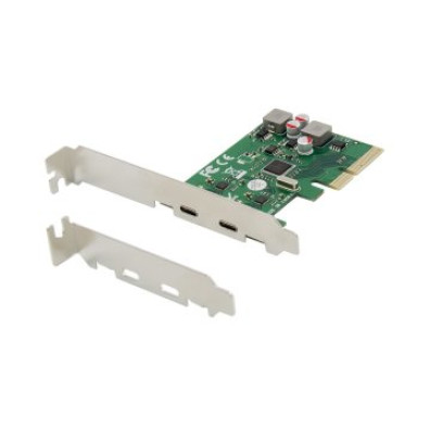 Controladora PCIe Conceptronic EMRICK08G USB 3.2 Gen2 2 Puertos Tipo C Autoalimentada