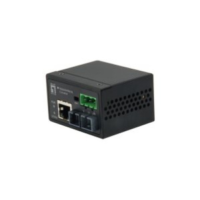 CONVERSOR DE MEDIOS LEVEL ONE RJ45 A SC MONO MODO INDUSTRIAL IEC-4301