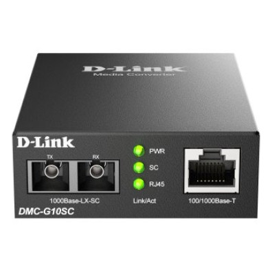DLINK Conversor de Medios Monomodo 100/1000 Base-T a 1000 Base-LX 10KM Power 5V